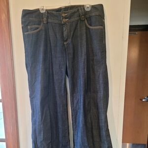 Michael Kors Dark Blue Flare & Wide Leg Jeans